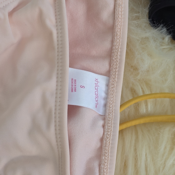 Xhilaration Small Swim Yellow Black Pink Bikini Bottoms - Picture 4 of 9